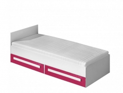 Dětský a studentský pokoj Goliáš postel bílá/růžová