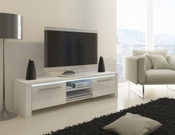 Televizní (tv) stolek Helix bílá/bílý lesk