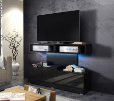 Televizní (tv) stolek Rex černá/černý lesk