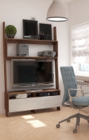 Televizní (tv) stolek Rack craft tobaco/craft bílý