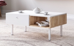 Obývací stěna (sestava) Julia konferenční stolek - dub artisan/bílý