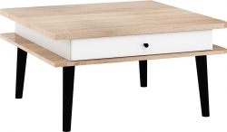 Konferenční stolek Dolce 10 dub sonoma světlá/bílý lesk