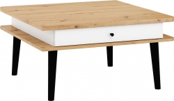 Konferenční stolek Dolce 10 dub artisan/bílý lesk