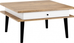 Konferenční stolek Dolce 10 dub burgund/bílý lesk