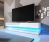 Televizní (tv) stolek Fly s LED osvětlením bílá/bílý lesk