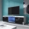 Televizní (tv) stolek Hugo 2 + LED osvětlení bílá/černý vysoký lesk