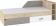 Postel s roštem a úložným prostorem Pax dun endgrain/bílá/šedý beton - pravá