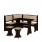 Jídelní set /kuchyňská lavice, sestava rohová) s taburety dub sonoma tmavá