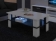 Konferenční stolek Futura II bílá mat/černý lesk s LED osvětlením
