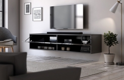 Televizní (tv) stolek Derby 140 černá/černý lesk