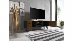 Televizní (tv) stolek Nord craft zlatý/černý