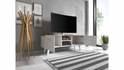 Televizní (tv) stolek Nord bílá/craft tobaco